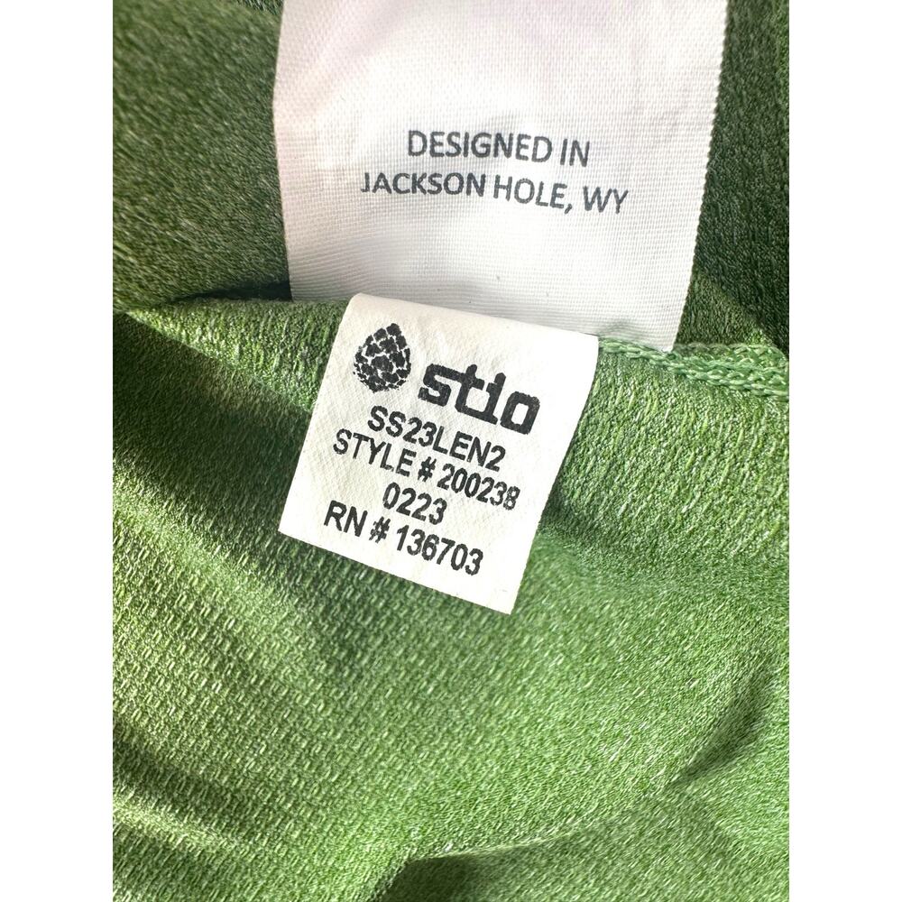 Stio Crester Trail Short Sleeve Polo Mens M Green Performance Golf Outdoor - Picture 8 of 8